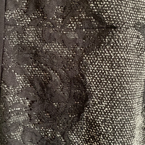 Lane Bryant Black Panel Front Dress with Lace Overlay-Size 18 - Picture 4 of 5